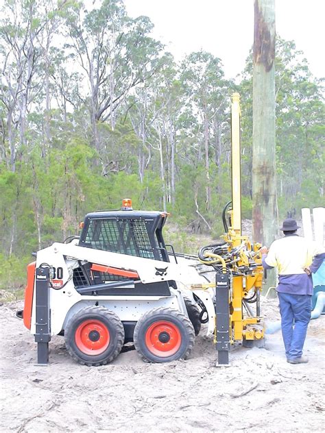 drill mast for skid steer|drilling rig attachments for bobcat.